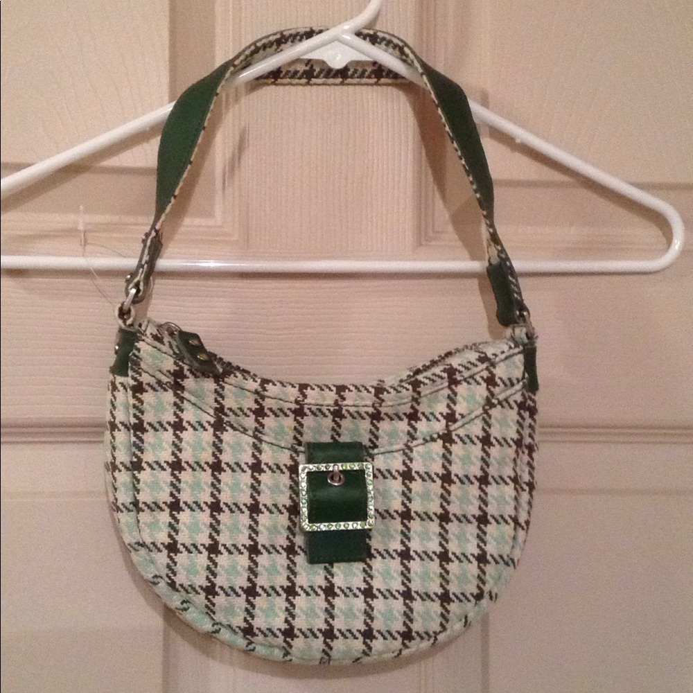 Green Mini Plaid Handbag. American Eagle.